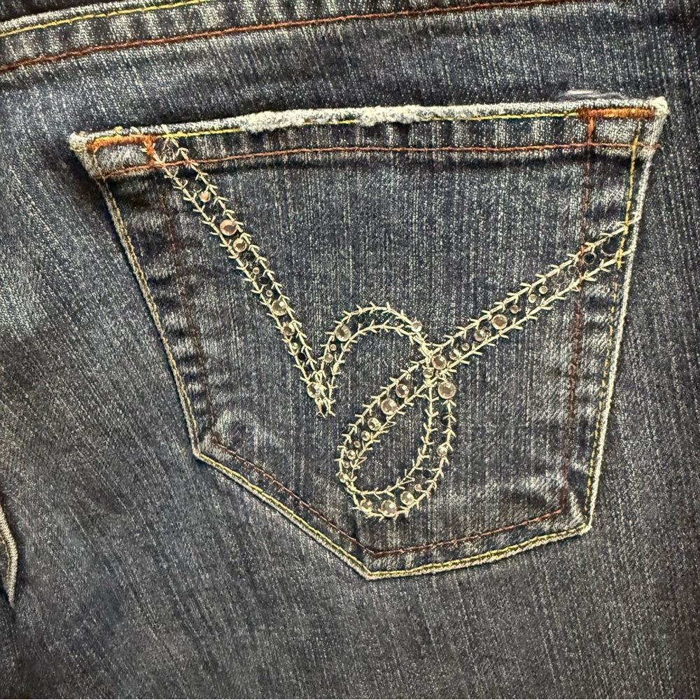 💎 BeBe Low Rise Jeans Flare Rhinestones - Picture 4 of 9